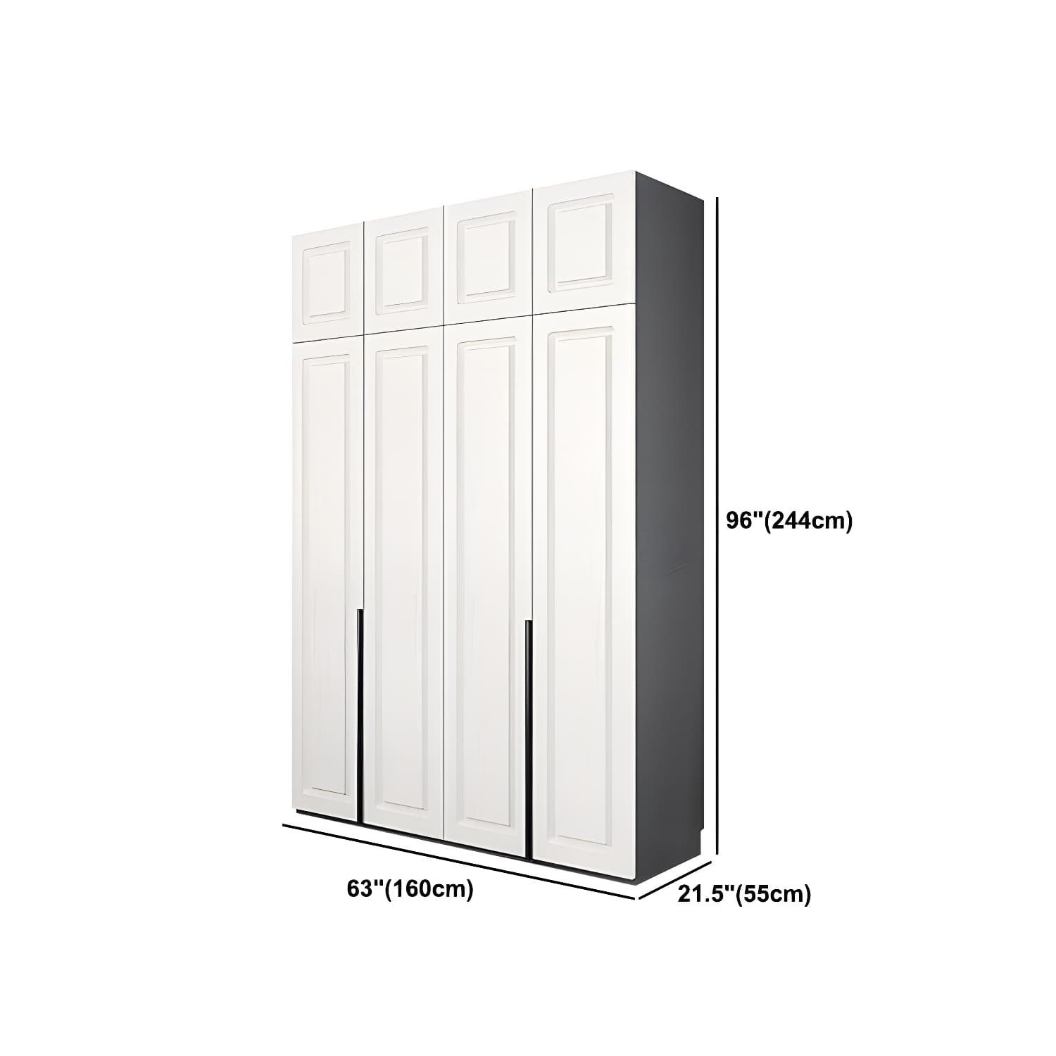 Modern Style Wooden Wardrobe Soft Close Door Wardrobe Closet with Drawer - image 28