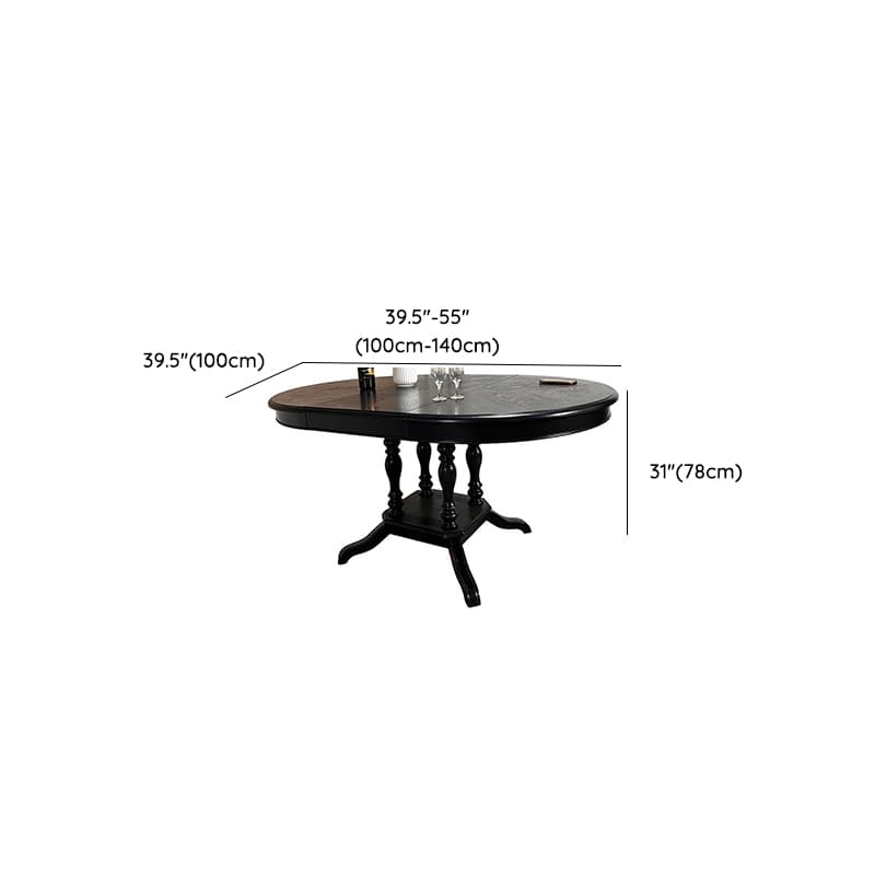 Minimalist Dark Wood Dining Table Set with Wood Slab, 4 Legs, Padded Chair, and Back - image 7