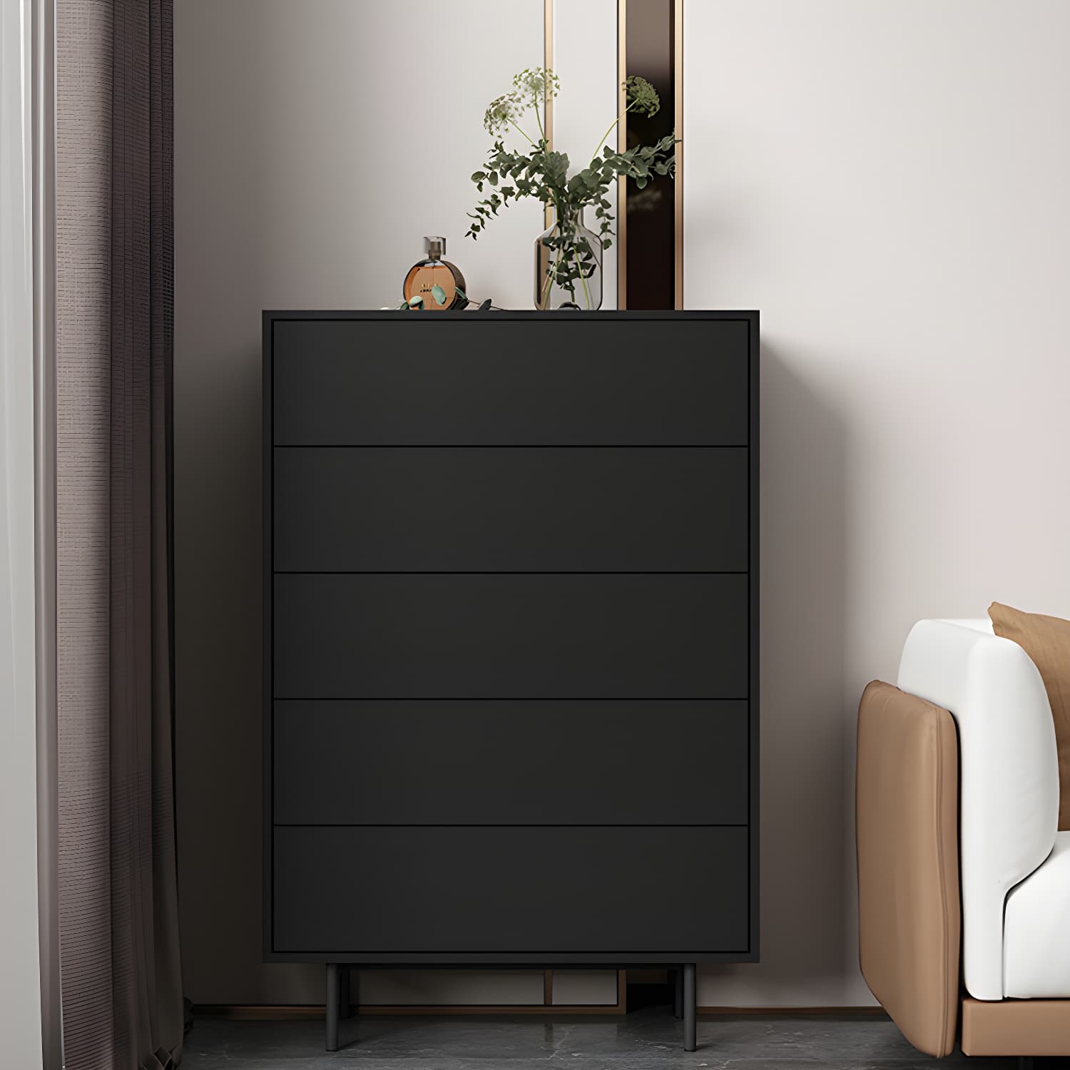 13.65-inch W Modern Storage Chest Dresser Manufactured Wood Storage Chest - image 17
