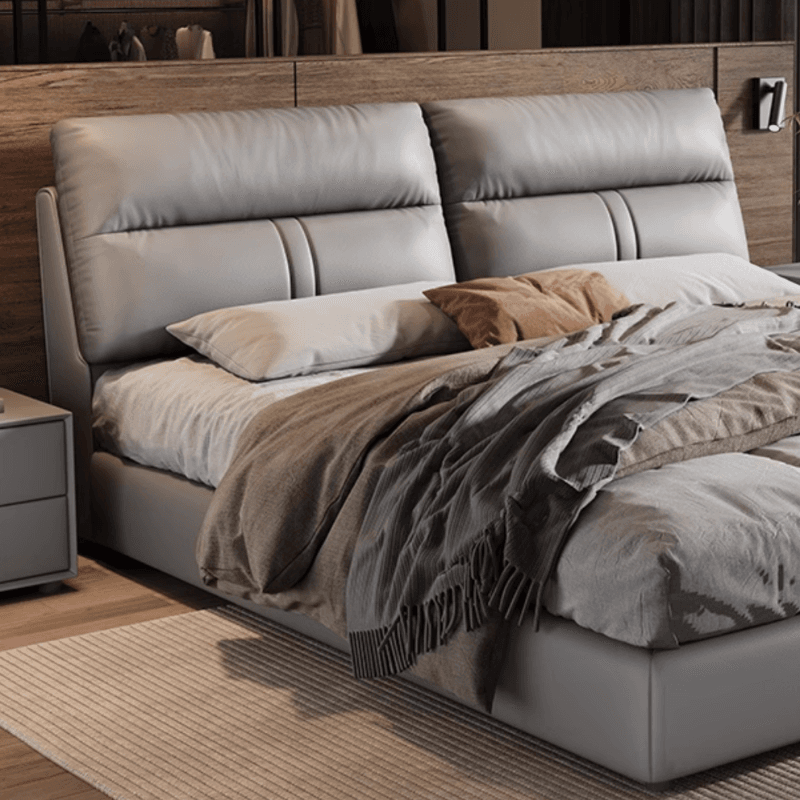 Light Gray Solid Color Storage Bed/Platform Bed with 3 Storage Boxes in Pine Wood for Living Room - image 5