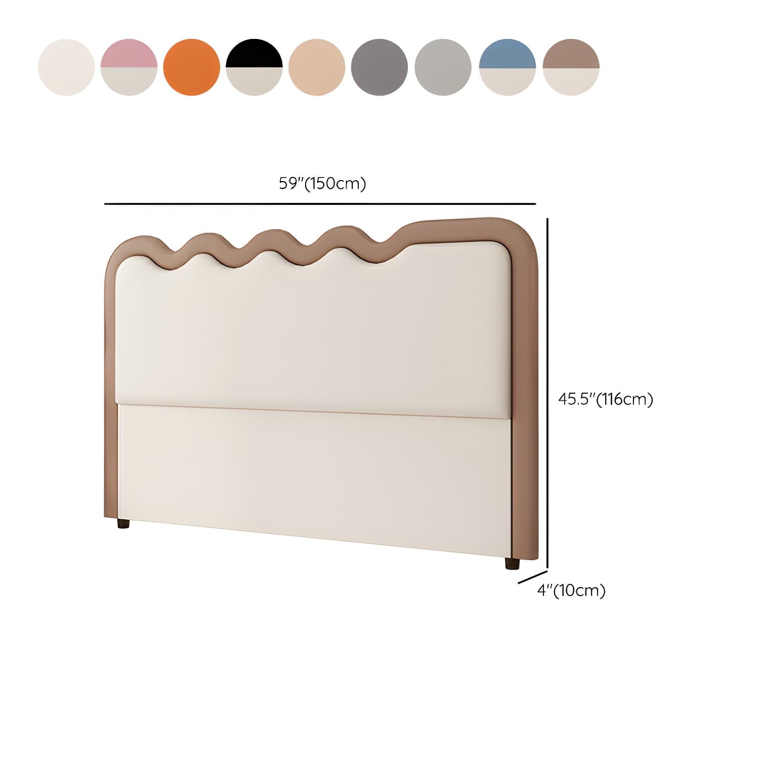Modern Upholstered Panel Headboard with Leather Upholstery and Rectangular Shape - image 21