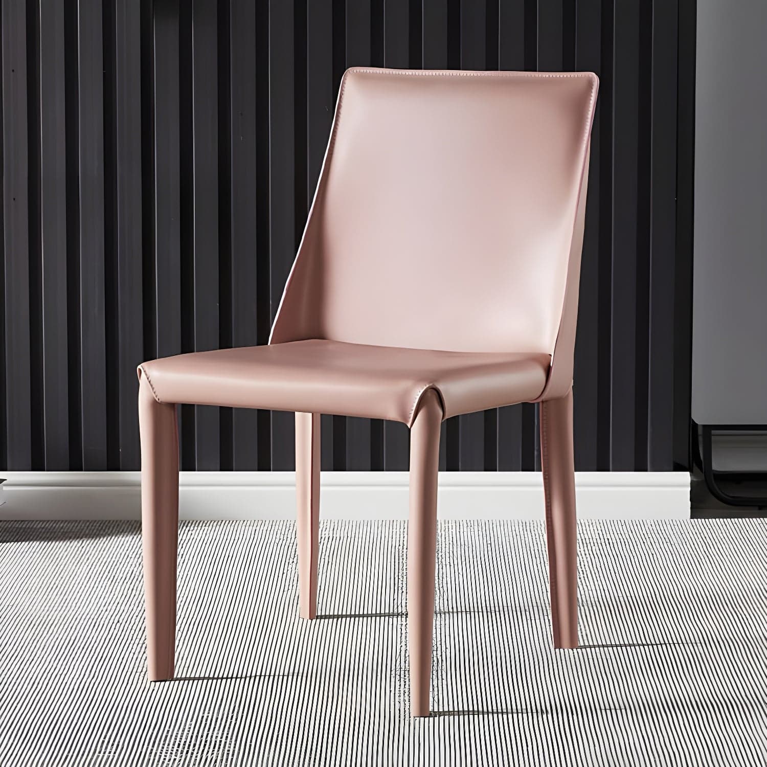 Modern Style Leather Dining Chairs Armless Solid Back Side Chairs for Kitchen - image 8