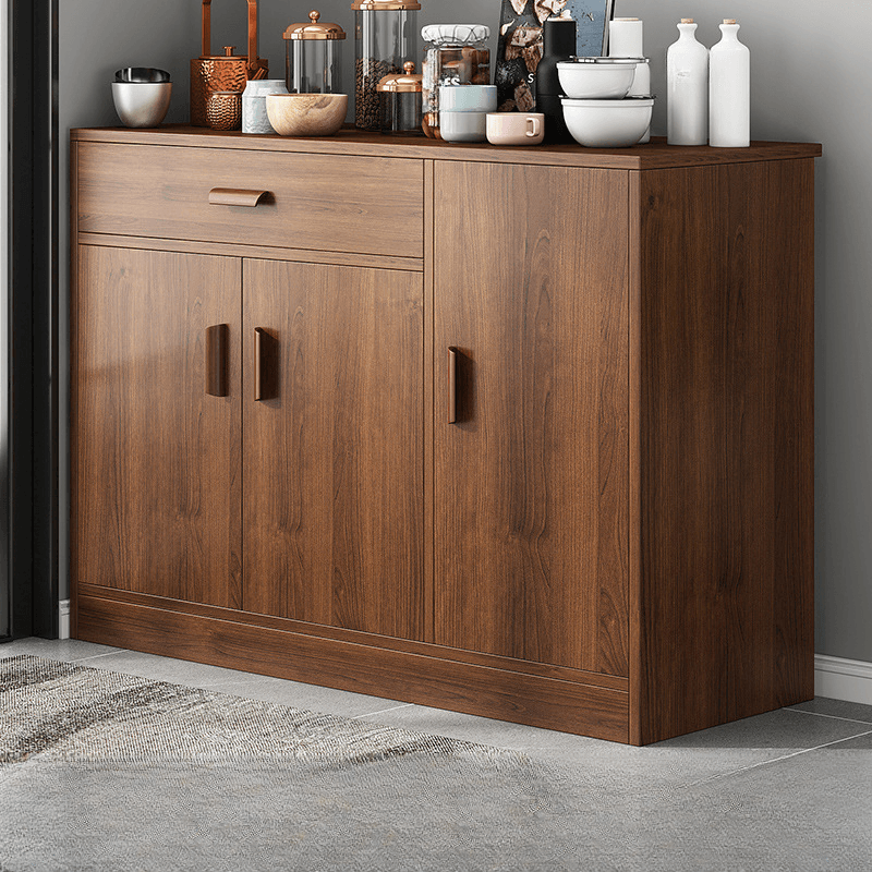 Trendy Narrow Kitchen Cabinet Base with Multiple Drawers and Doors, 2/3 Interior Shelves, Compartment Storage, and Lumber Countertop - image 8