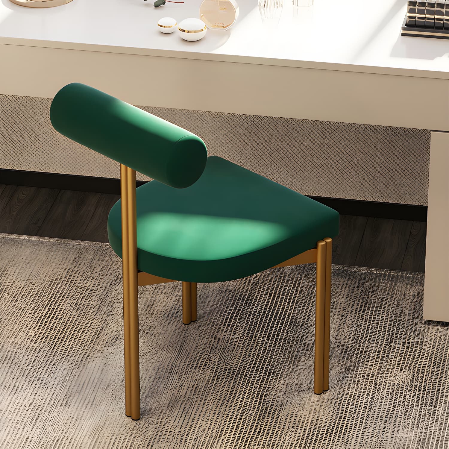 Upholstered Armless Dining Chairs Nordic Style Low Back Side Chair for Dining Room - image 13
