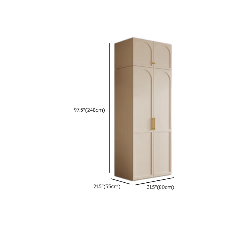 Simplistic White Detached Almirah with 3 Drawers, Interior Shelves, and Hinged Door - image 21