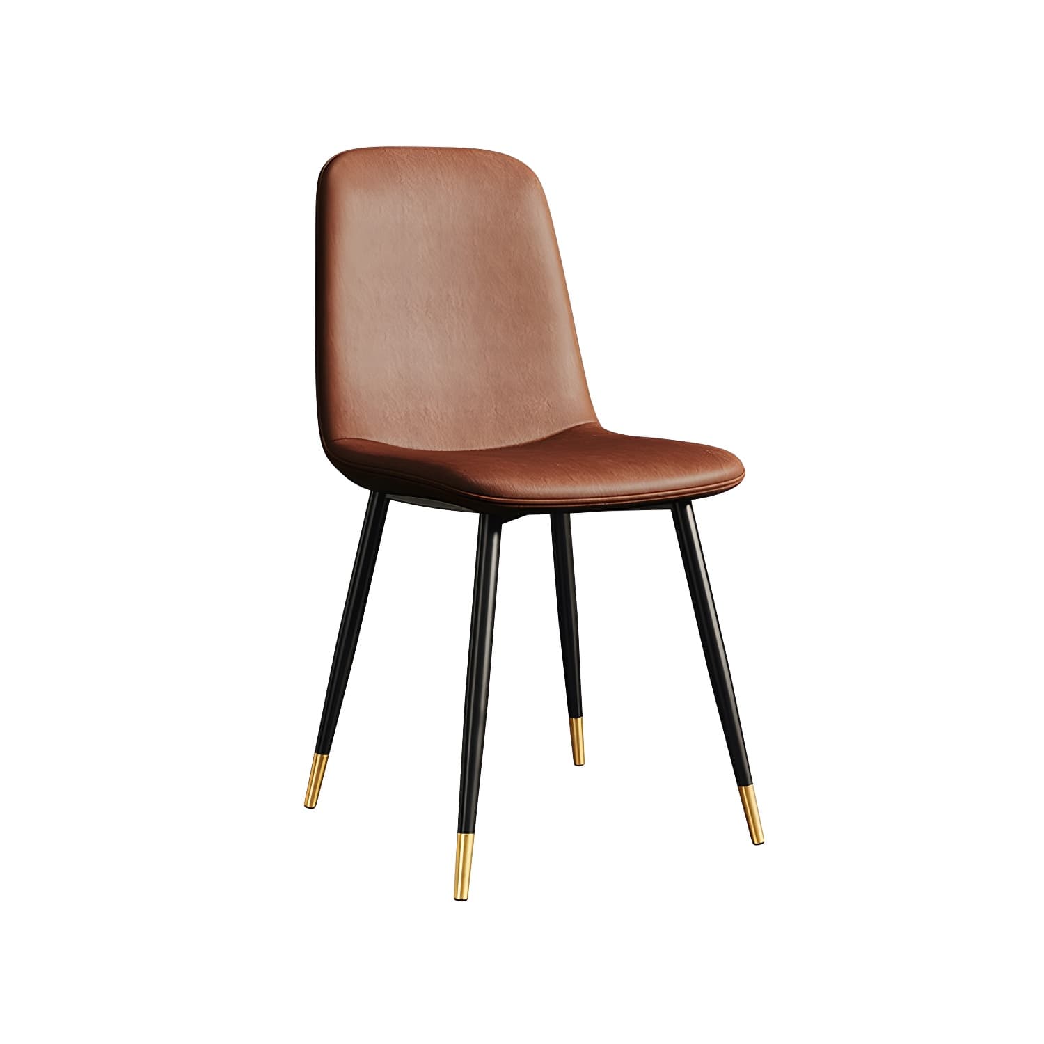 Faux Leather Dining Side Chair with Metal Frame and Low Back - image 12
