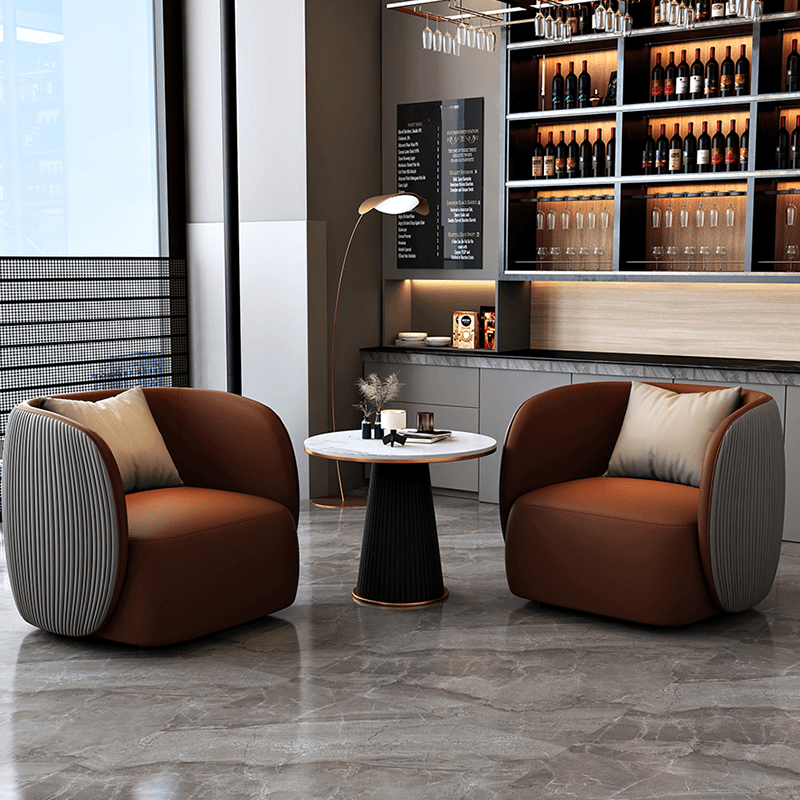 Modern Simple Style Dining Table Set with Padded Chair, Back Seat, and Arms - image 4