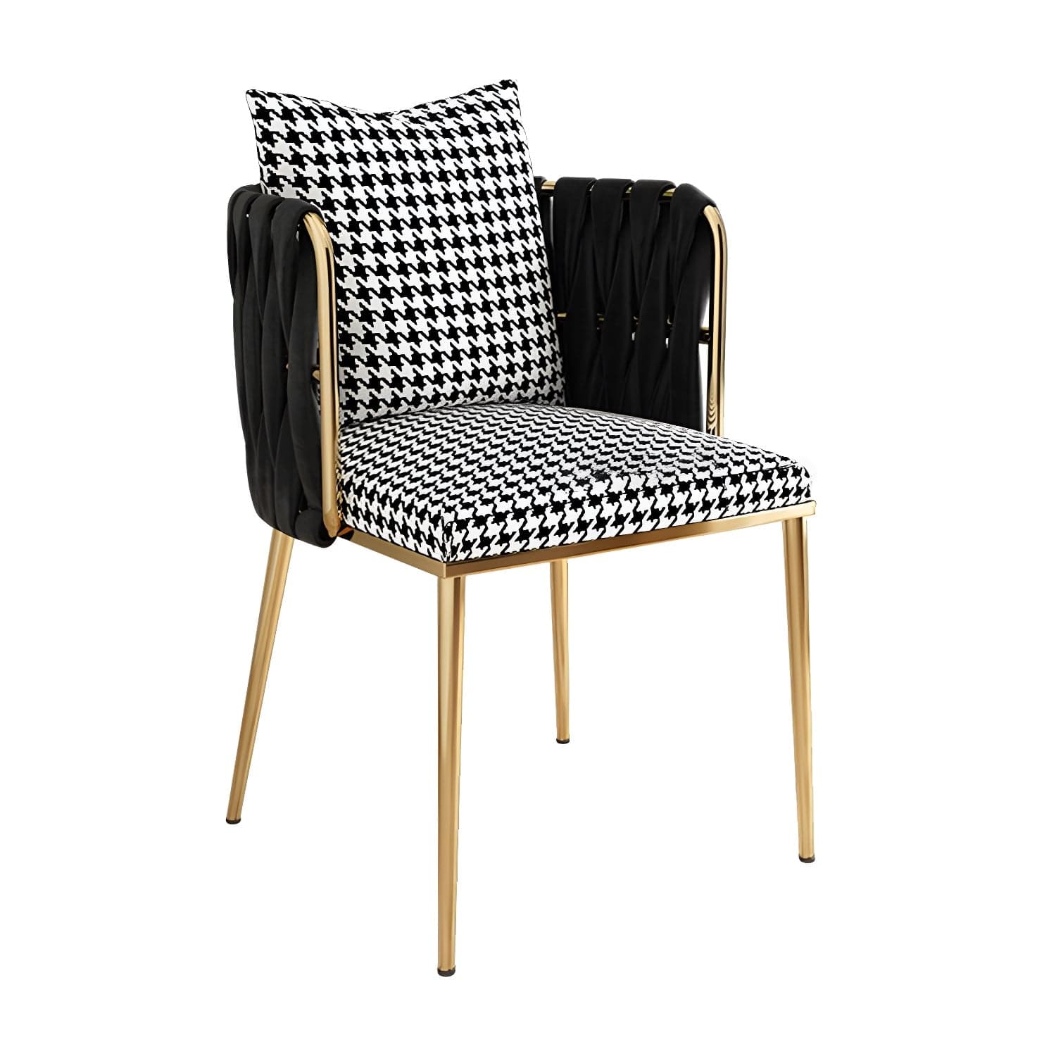 Contemporary Metal Dining Room Chairs Velvet Armless Dining Chairs for Home Use