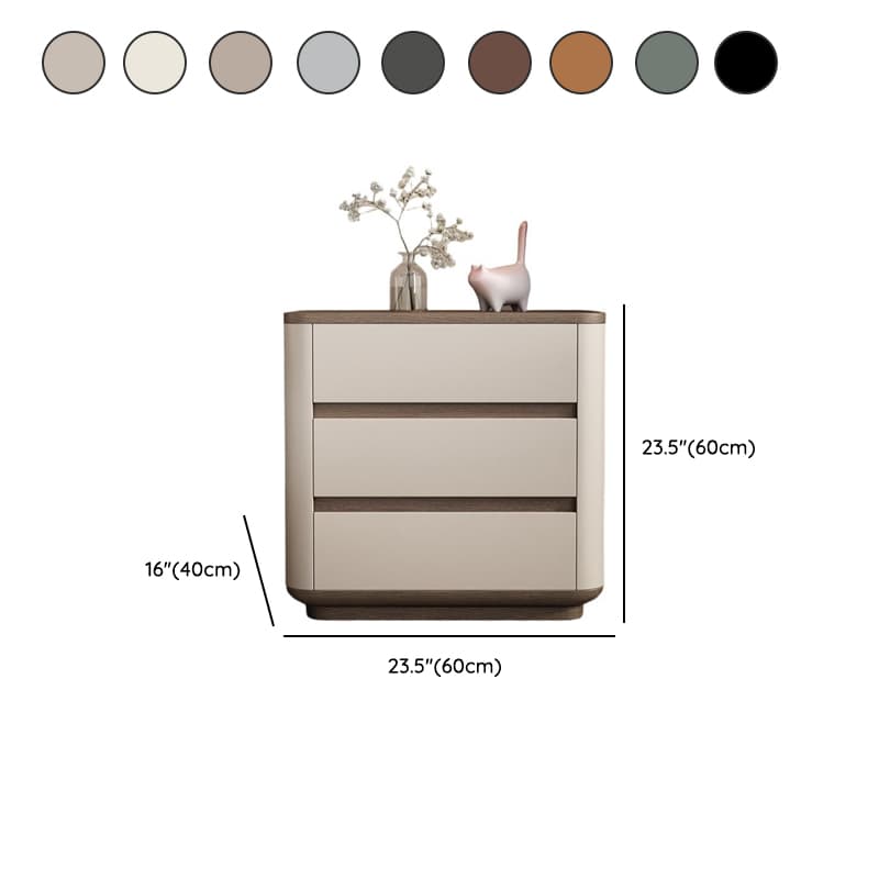 Organic Modern Nightstand With Drawer Organization with 3 Drawers and Real Wood Countertop - image 15