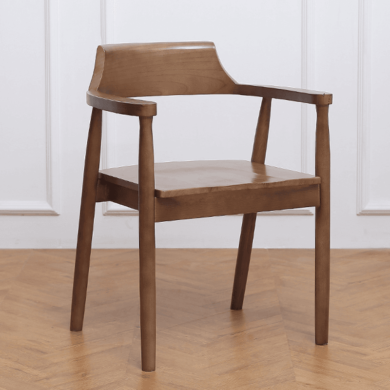Casual Timber Sepia/Natural Finish Cushion Arm Chair with Low Back & Arms - image 4