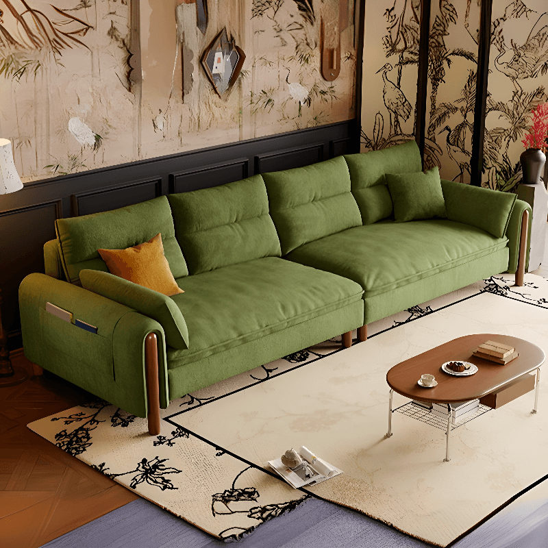 Straight/L-Shape Olive Green Sofa/Corner Sectional with Horizontal/Left Orientation - image 3