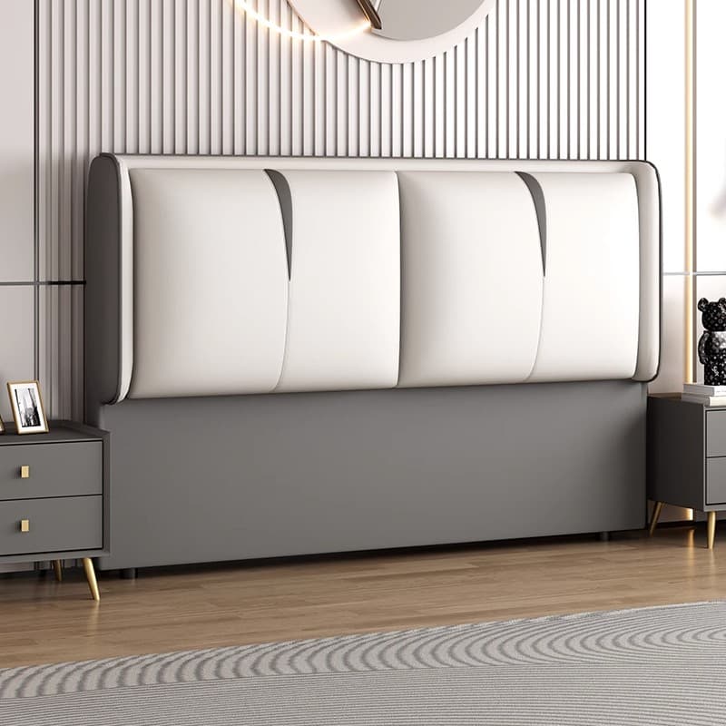 Minimalist Rectangle Timber Panel With Legs & Sponge Cushion for King(76"W x 80"L)/Queen(60"W x 80"L)/Full(54"W x 75"L) Bed, Standard（36-55“）