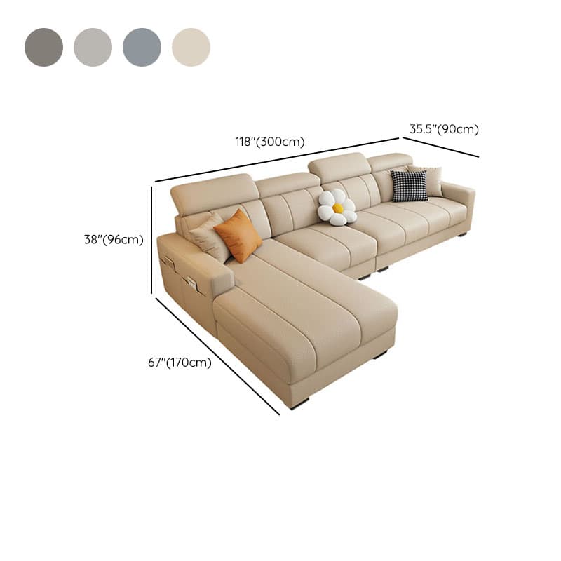 Modern Style L-Shape Sofa Recliner with Storage and Recessed Arm - image 17