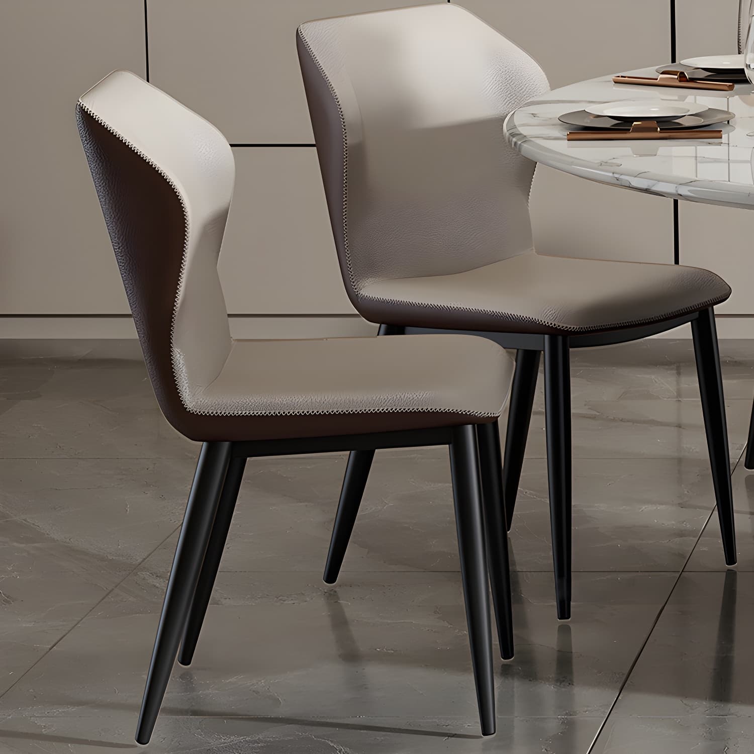 Modern 1/6/7/13 Pieces Furniture Round Stone Dining Set in White - image 9