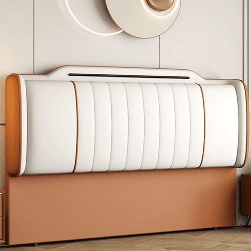 Modish No Distressing Timber Panel Headboard with Rectangle Shape for Full Bed, Featuring Sponge Upholstery and Standard Height - image 9