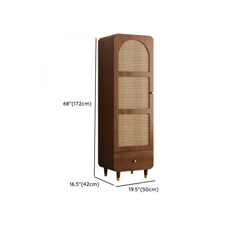 Simple Rectangular Accent Cabinet with Storage, Engineered Wood Countertop, Pull Knobs, Auburn Top, and Soft Close Drawer - image 35