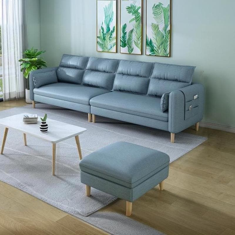 Modern Square Arm Storage Sofas with Loose Back and Ottoman for Living Room - image 21