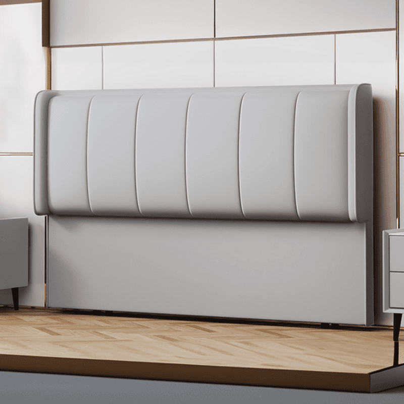 Modish No Distressing Timber Panel Headboard with Rectangle Shape for Full/Queen/Twin Bed, Featuring Sponge Upholstery and Standard Height - image 3
