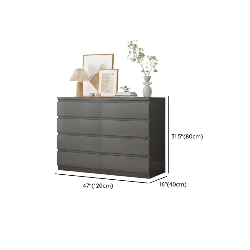 Vertical/Horizontal Gray Double Dresser/Bachelor Chest/Semainier with 5 Drawers/3 Drawers/8 Drawers in a Modern Style - image 14