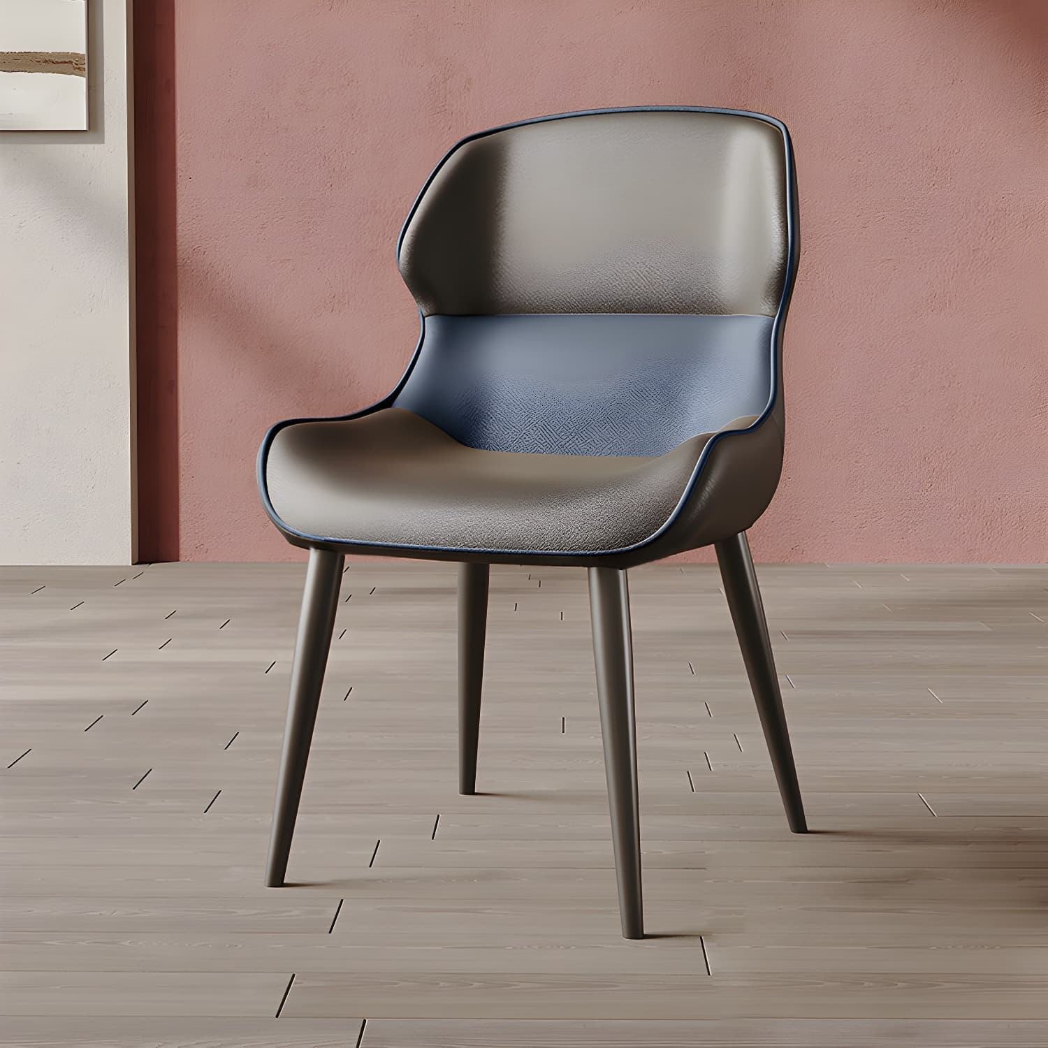 Brasserie Contemporary Faux Leather Dining Chair Parsons Chair in Matte Finish - image 28