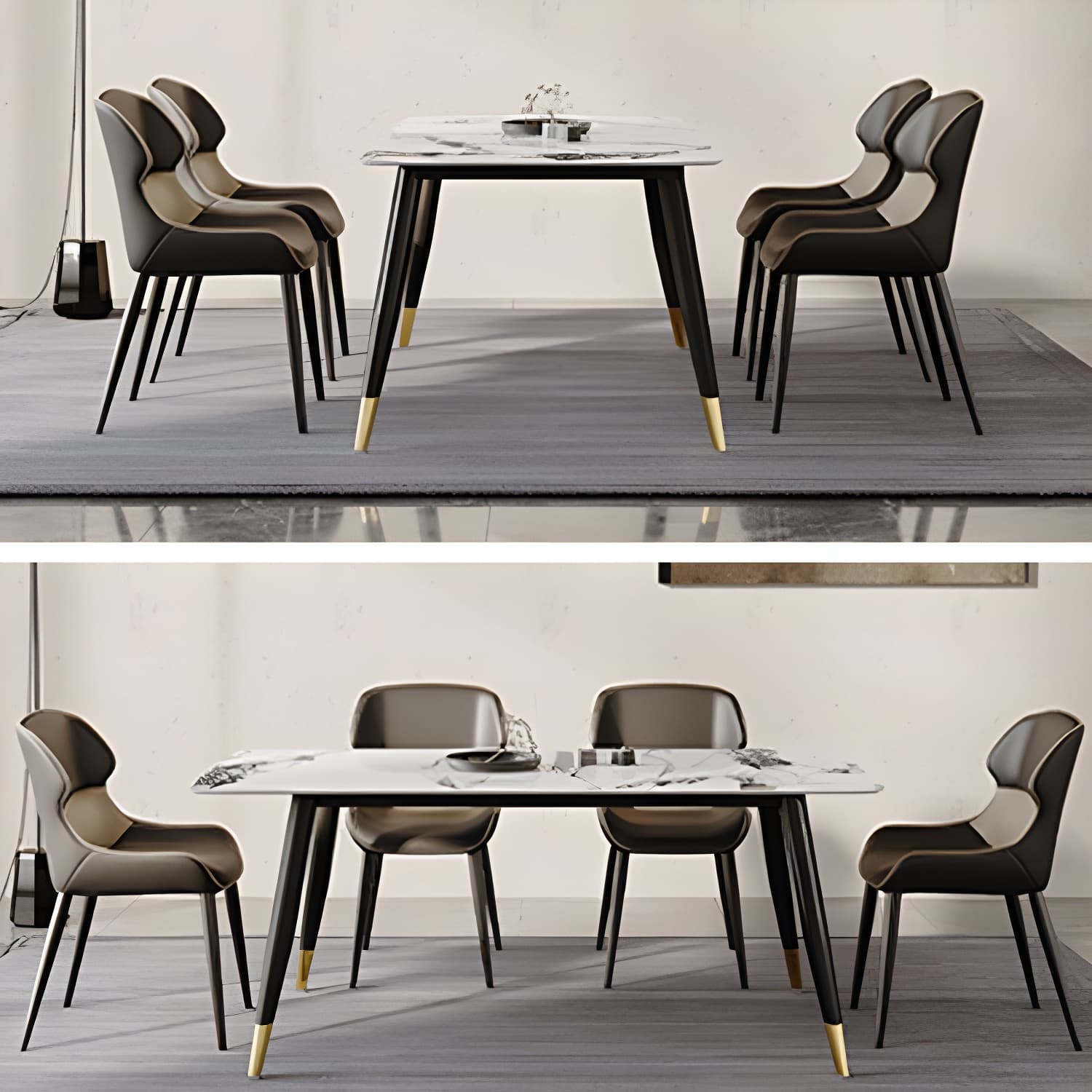Brasserie Contemporary Faux Leather Dining Chair Parsons Chair in Matte Finish - image 33
