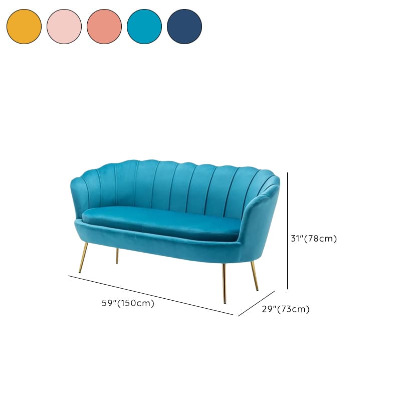 Magenta/Olive Green/Cerulean Single Sofa/Loveseat with Sloped Arms Sitting Room - image 23