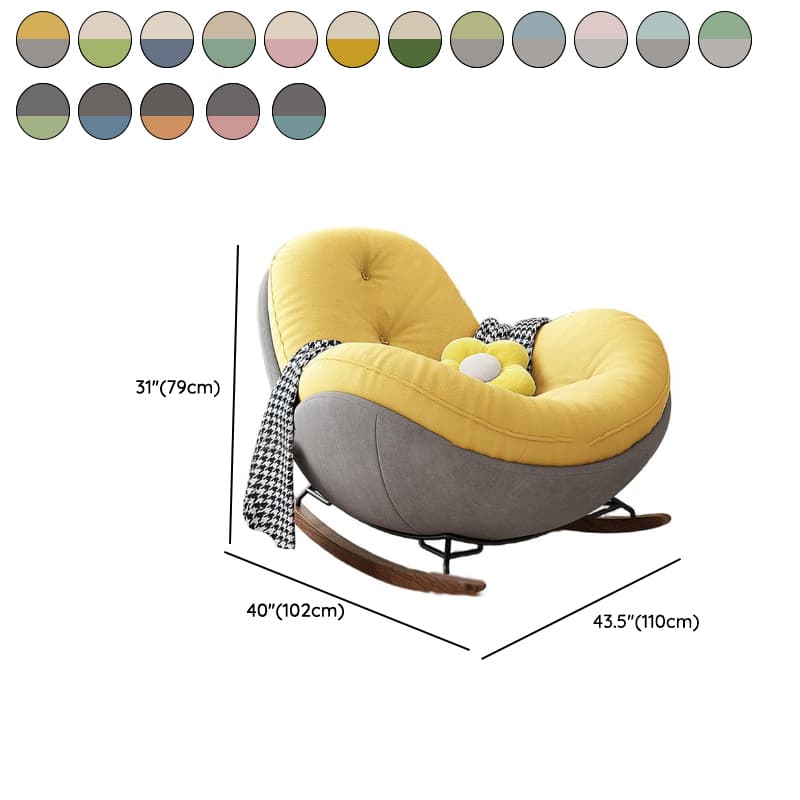 Casual Chalk/Olive Green/Rose Upholstered Living Room Rocking Chair, with Cushioned - image 21