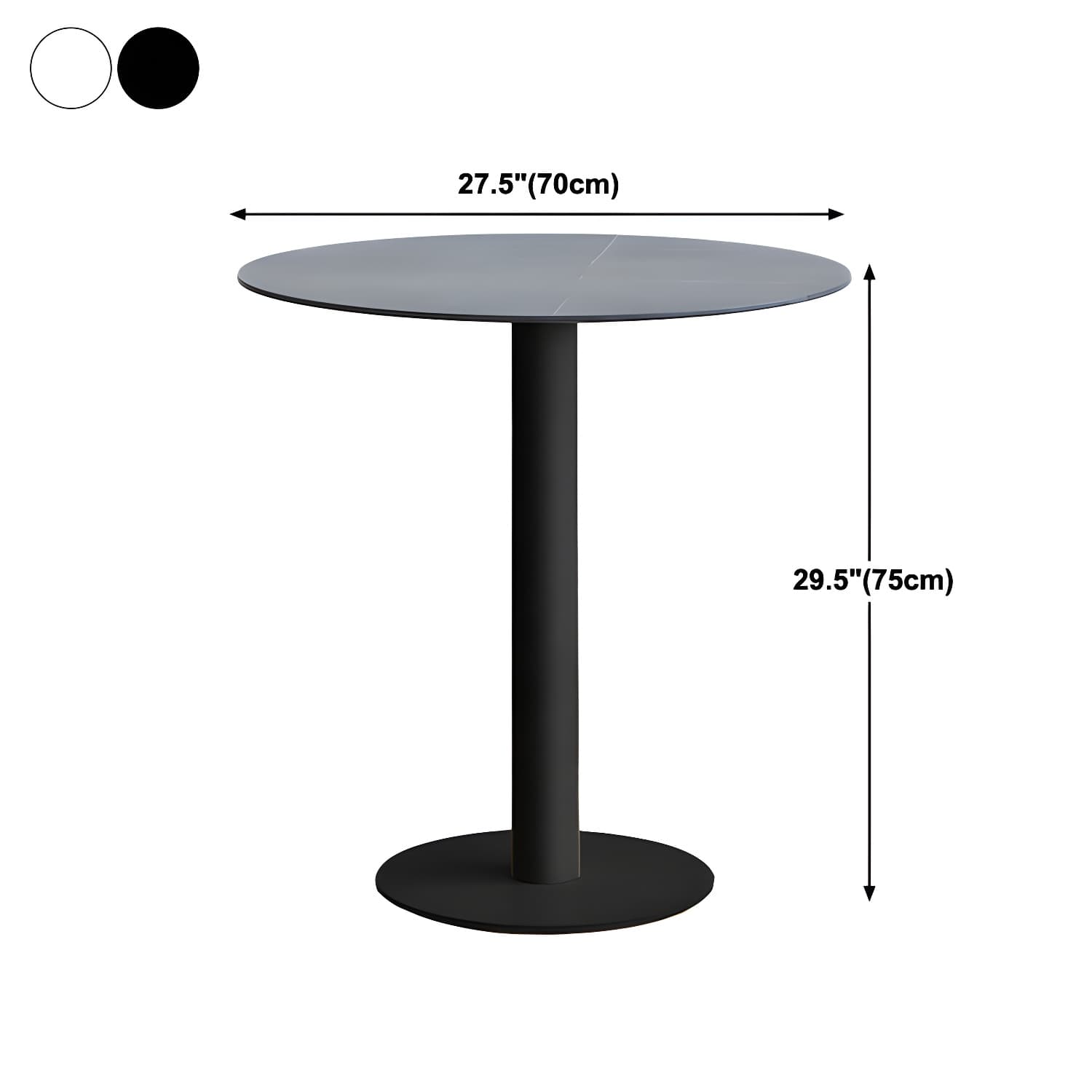 Round Pedestal Dinette Table Simplicity Style Dining Site Table for Home Use - image 17