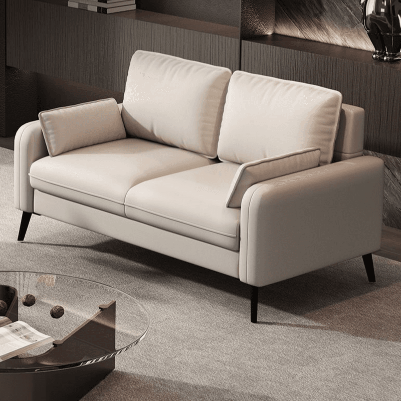Contemporary Scratch-immune Solid Color Cerulean/Olive Green/Amber Color Loveseat for Seats 2 with Pillow Back and Square Arm - image 14