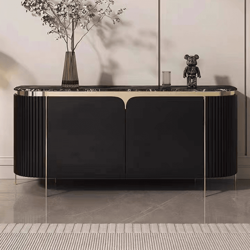 Glamorous Ground Sideboard with Standard/Narrow Size, 1 Shelf, Cabinets, Sintered Stone Countertop, and 2 Doors - image 12