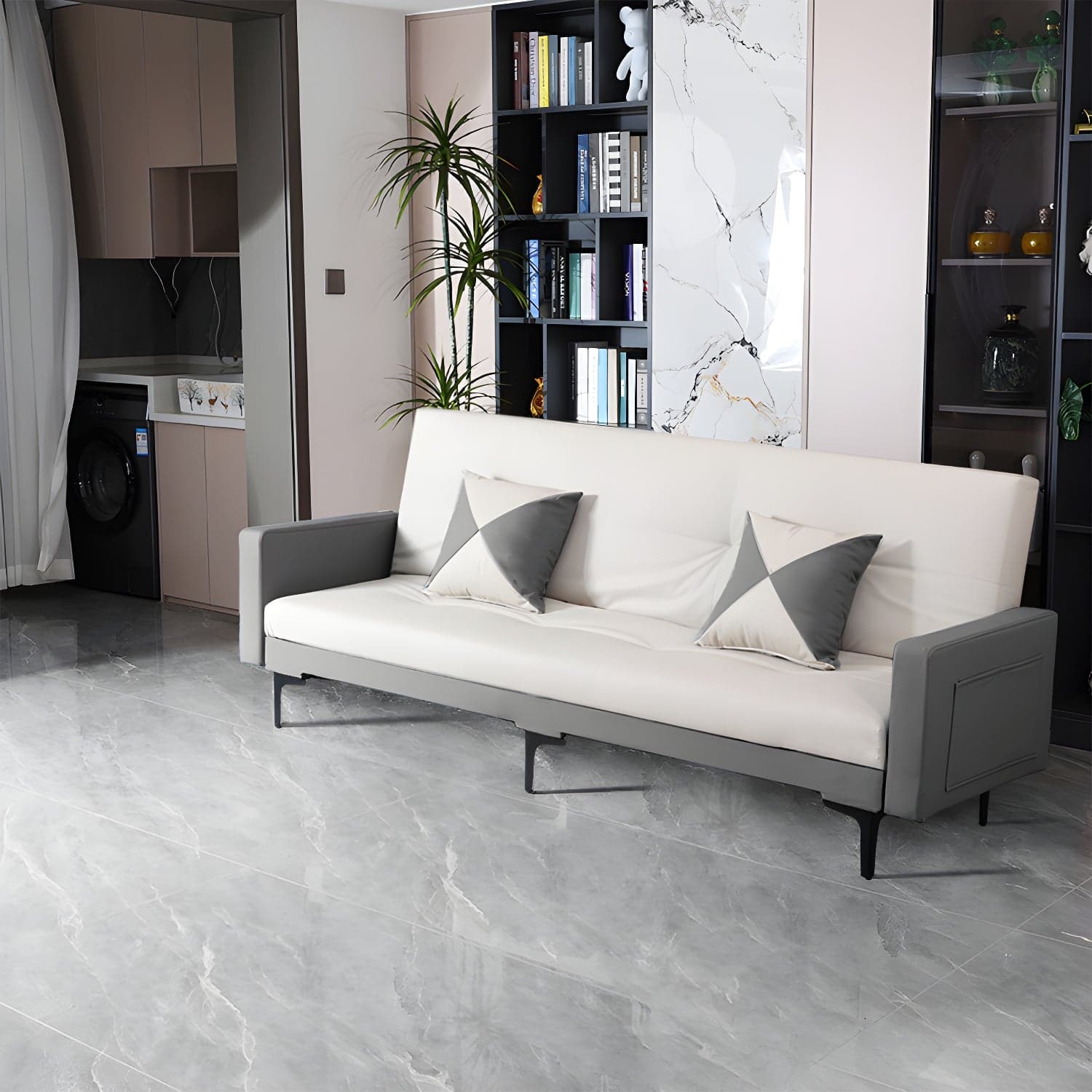 Modern Folding Double Chaise in Natural Color for Drawing Room - image 4