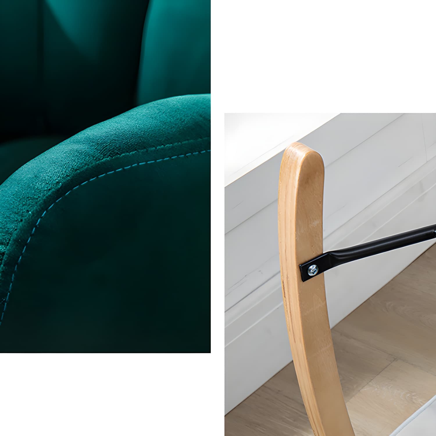 Simple Nordic Style Rocking Chair Balcony Lounge Recliner Sofa Rocking Chair - image 16