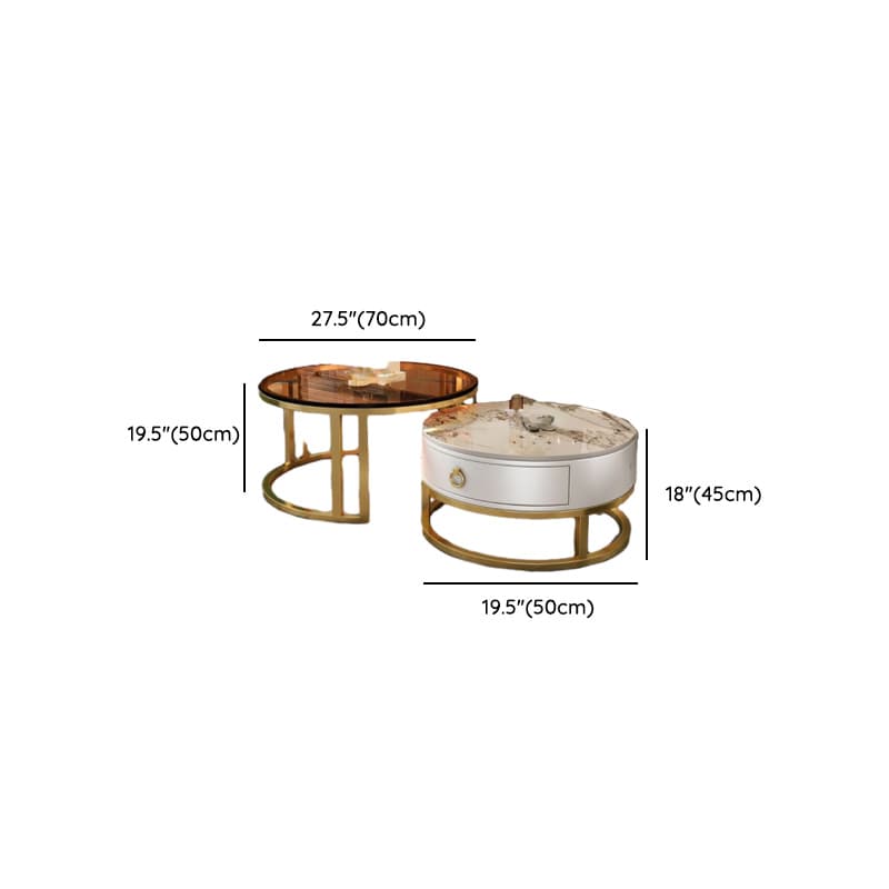 Board Game Coffee Table with Nested Set and Frame Base Featuring Wood Ball Top - image 12