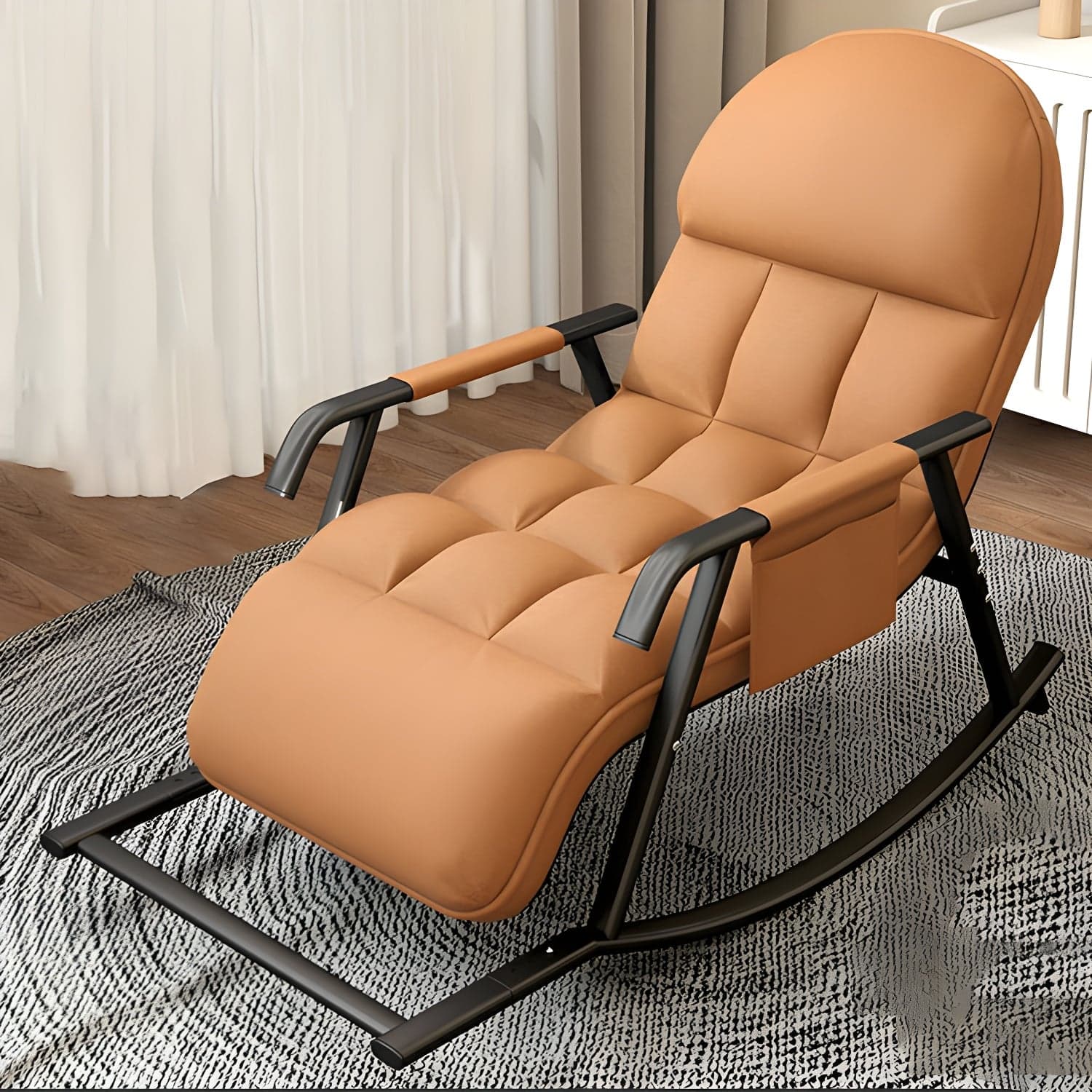 Elegant Modern Upholstered Rocking Chair - Stylish Home Decor with Fun Freshness - image 7