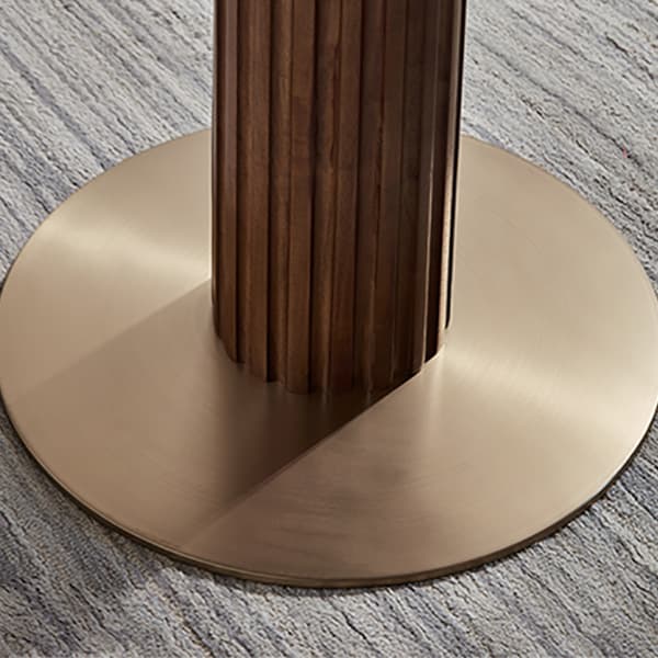 Traditional Brown Wood Dining Table with Wooden Top and Oak Pedestal Base - image 6