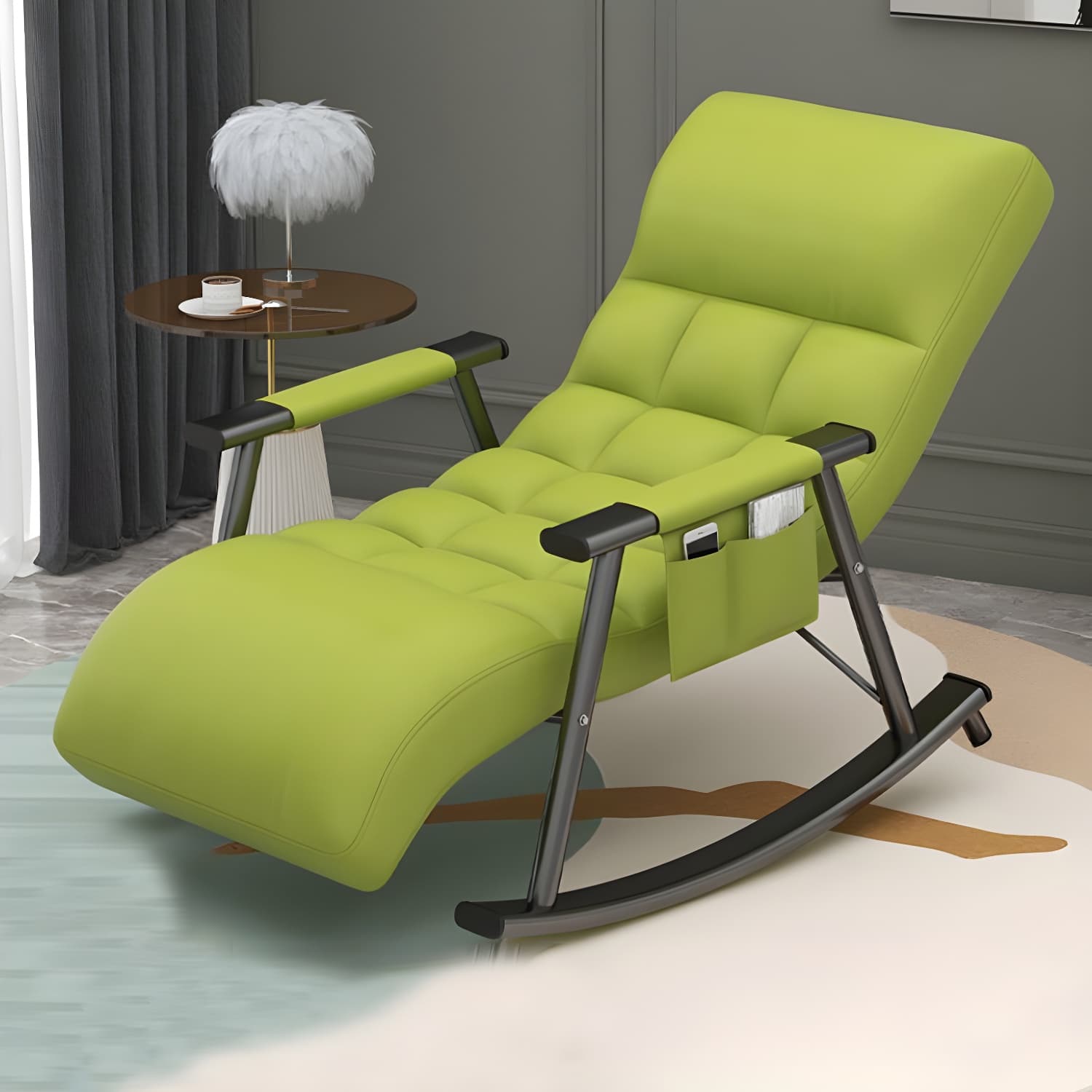 Stylish Tufted Upholstered Rocking Chair - Modern Design for a Comfy Home - image 12