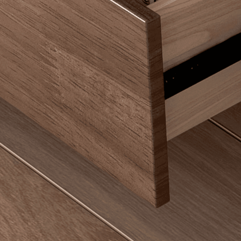 Simple Real Wood TV Stand with 4 Cabinets/3 Cabinets, 2 Drawers and Shelf - image 14