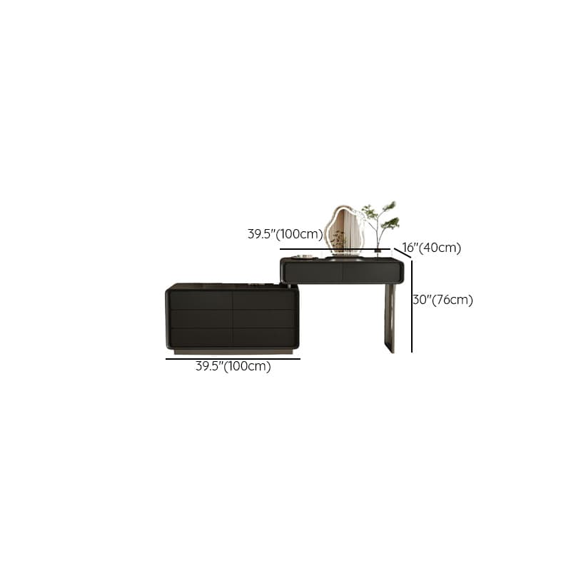 Modish Large Vanity Set with Laminate Table Top, White Chair, 8 Drawers, Light Up Mirror - image 16