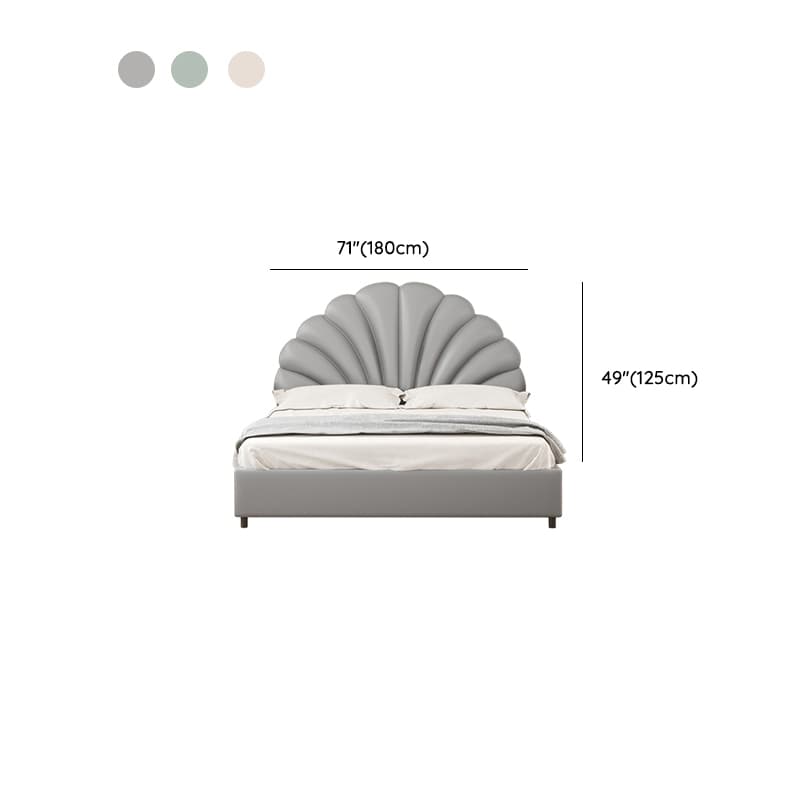 Modish No Distressing Timber Panel Headboard with Arched Shape for King/Twin XL/Full Bed, Featuring Sponge Upholstery and Standard Height - image 13