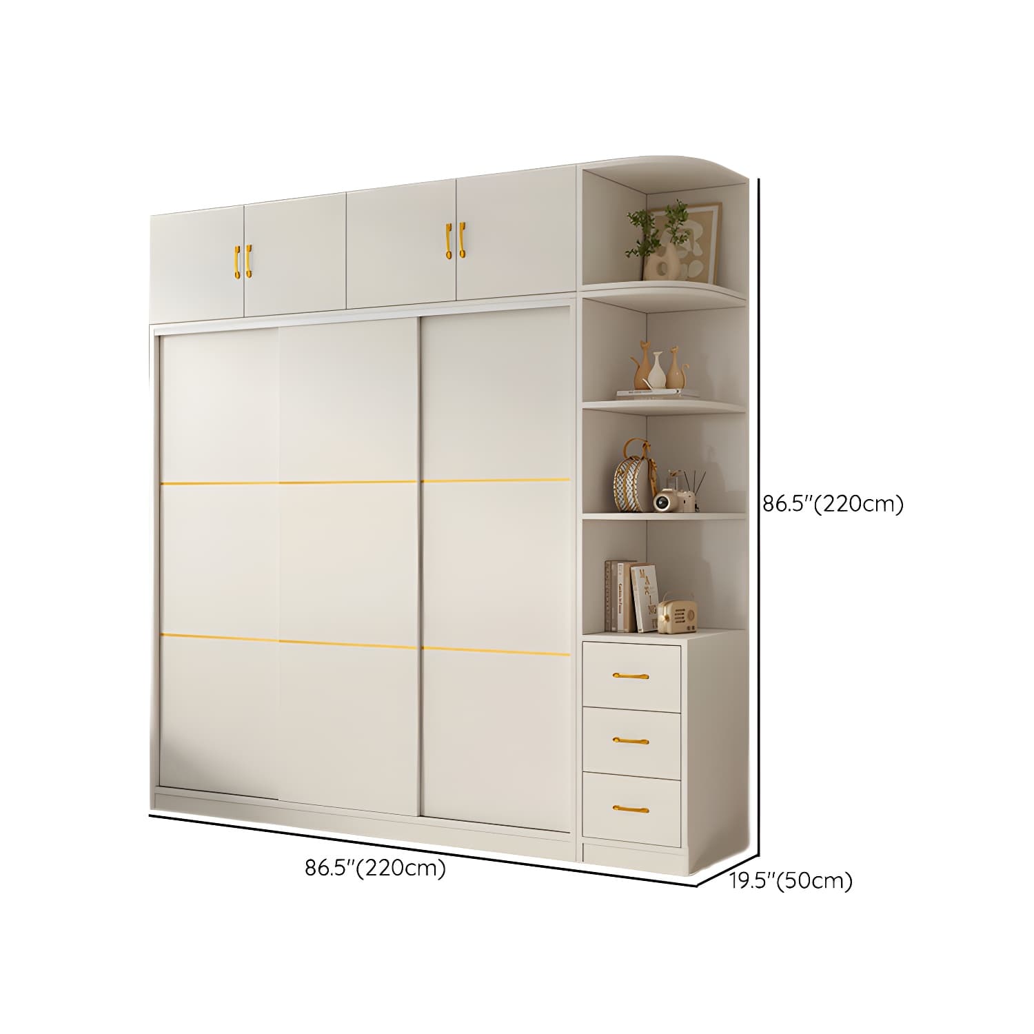 Spacious White Wardrobe Armoire with Shelves and Clothing Rod - Your Perfect Closet Solution - image 35