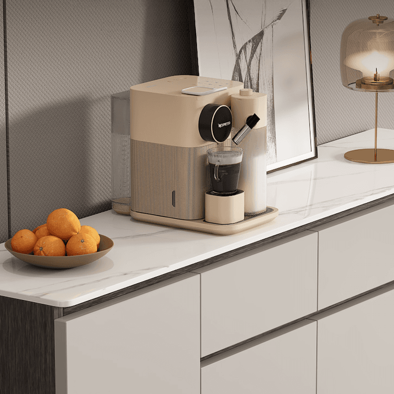 Modish Sideboard with 2 Drawers, 1 Shelf, Larder Storage, Sintered Stone Countertop, and 2/3 Doors - image 5