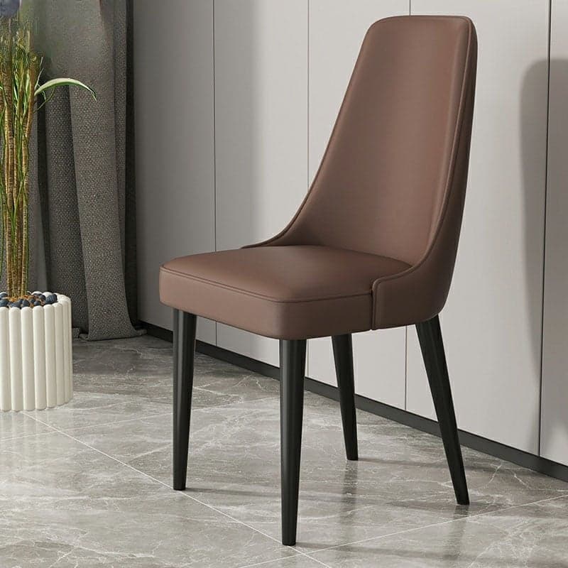 Mid-Century Modern Armless Faux Leather Kitchen and Dining Side Chair in Parsons Style - image 6