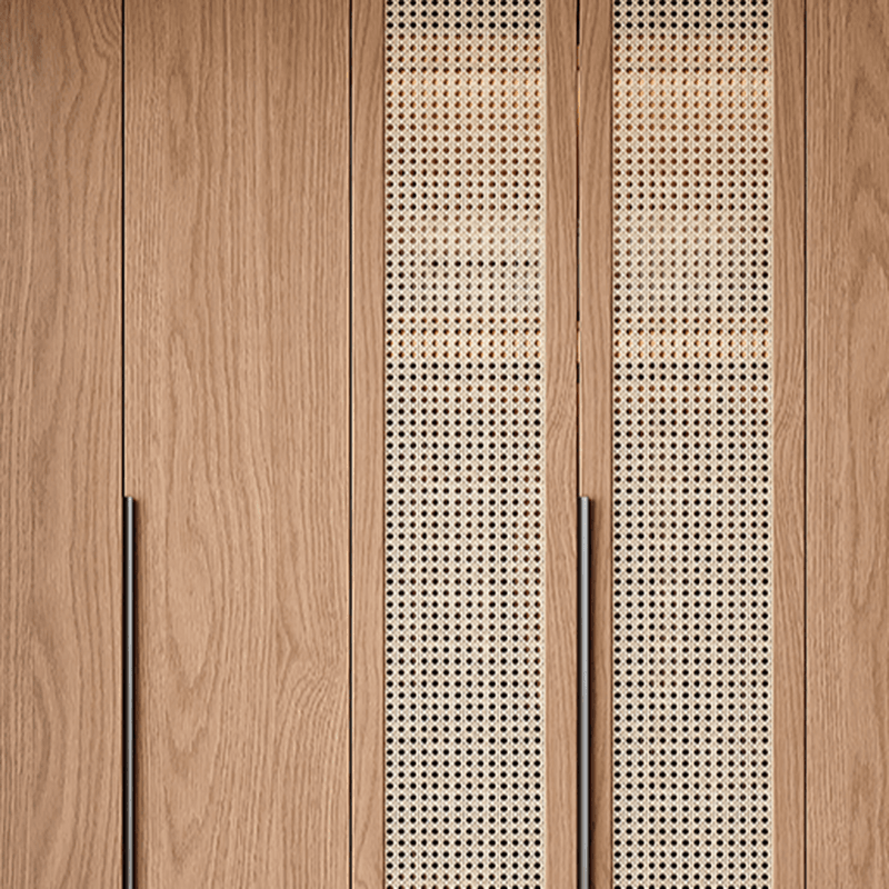 Cocoa Art Deco Self-supporting Cabinet Armoire with Soft Close Drawer, Interior Shelves, and Hanging Rod - image 4