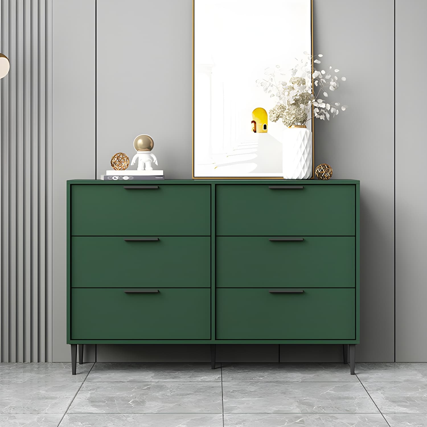 Modern Horizontal Storage Chest Dresser Wooden Storage Chest with Drawers - image 15