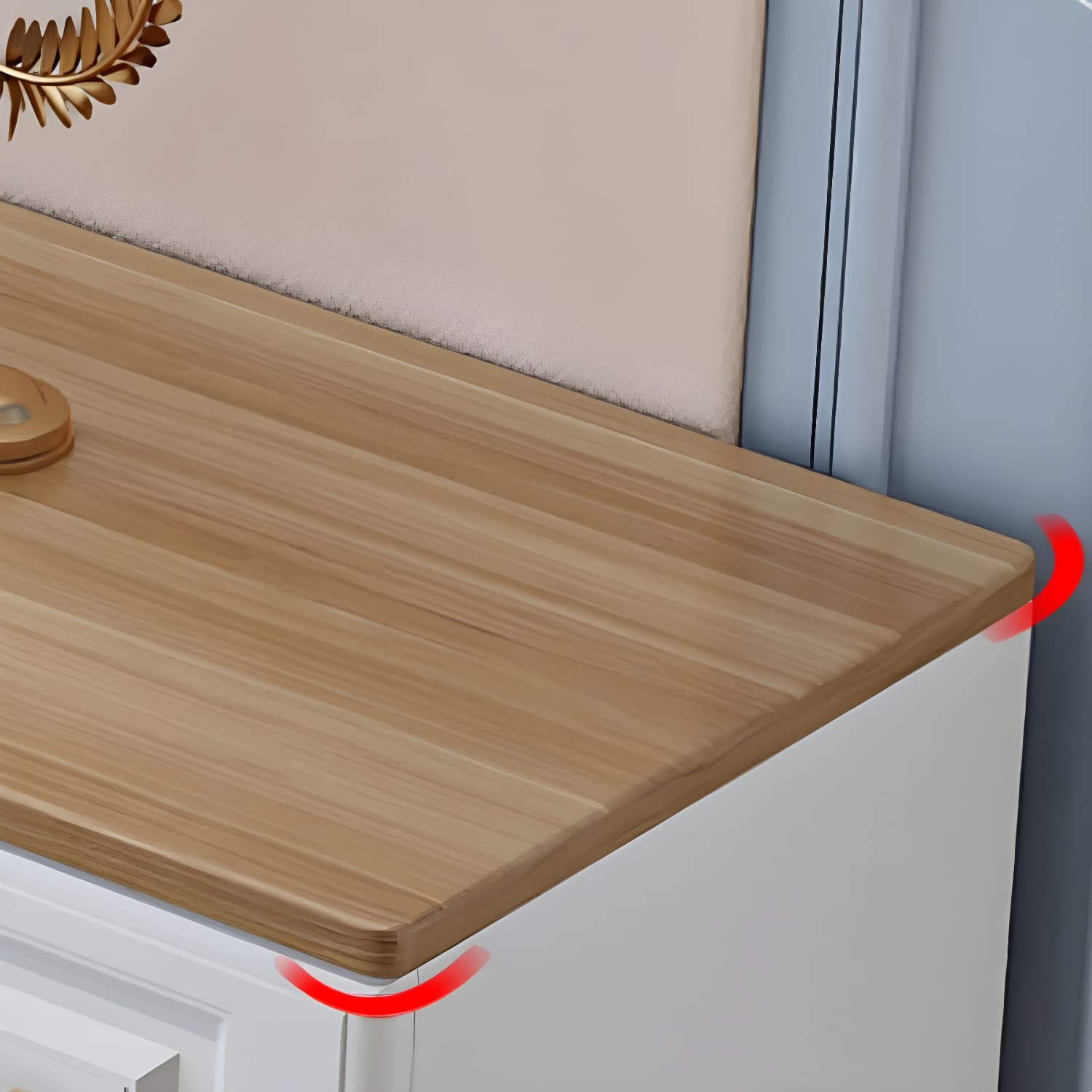 Modern Wood Buffet Sideboard with Drawers, Cabinets, and Shelves - image 11