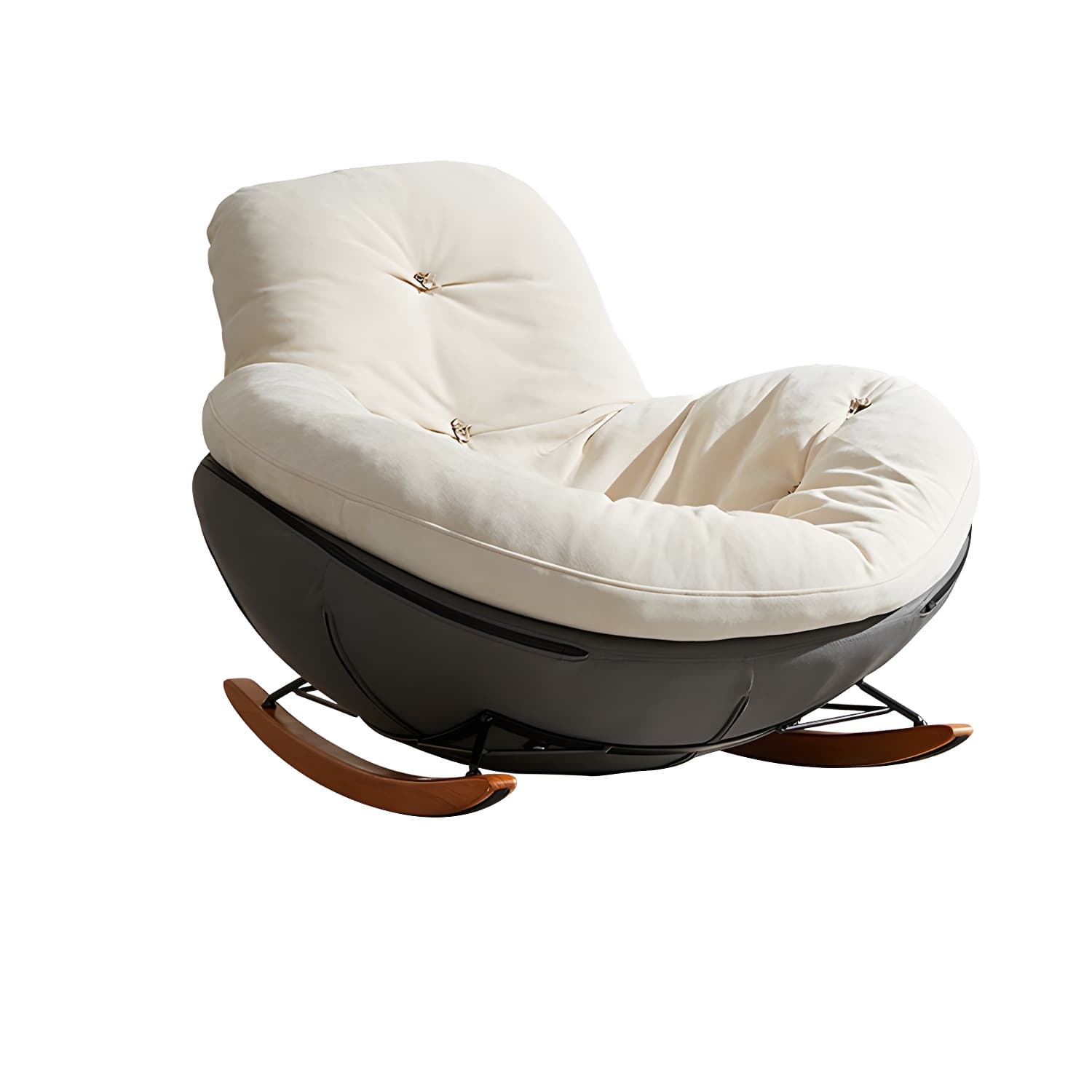 Modern Upholstered Metal Rocking Chair for Chic and Comfortable Seating Experience - image 5