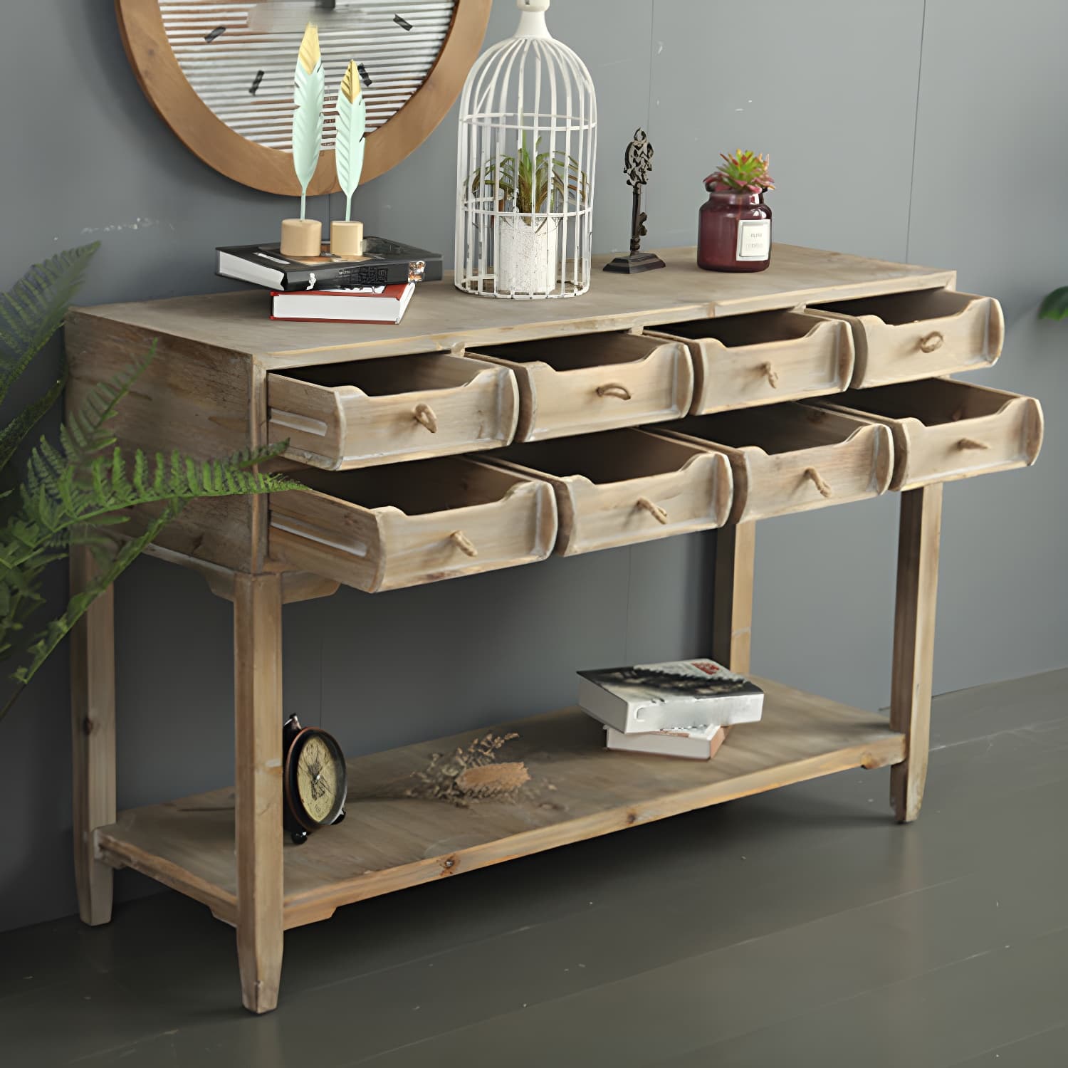Solid Wood Accent Cabinet Industrial Stain Resistant Cabinet - image 10