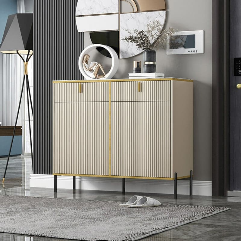 Free Standing Stone Wet-resistant Utility Storage Cabinet with 12 Interior Shelves & 3 Cabinets Living Room - image 3