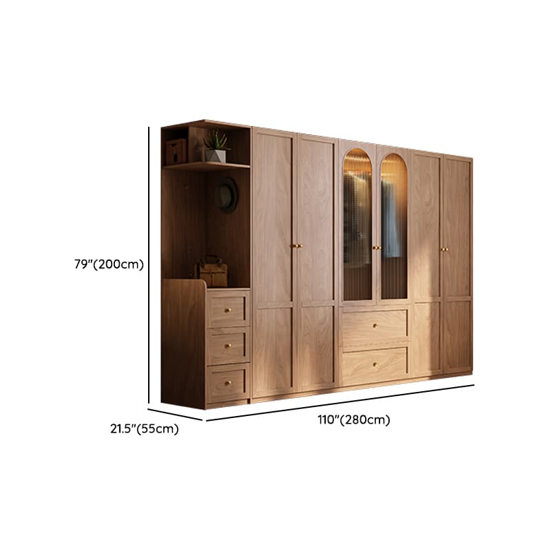 Trendy Unfinished Color Engineered Wood Unattached Armoire Cabinet - image 20