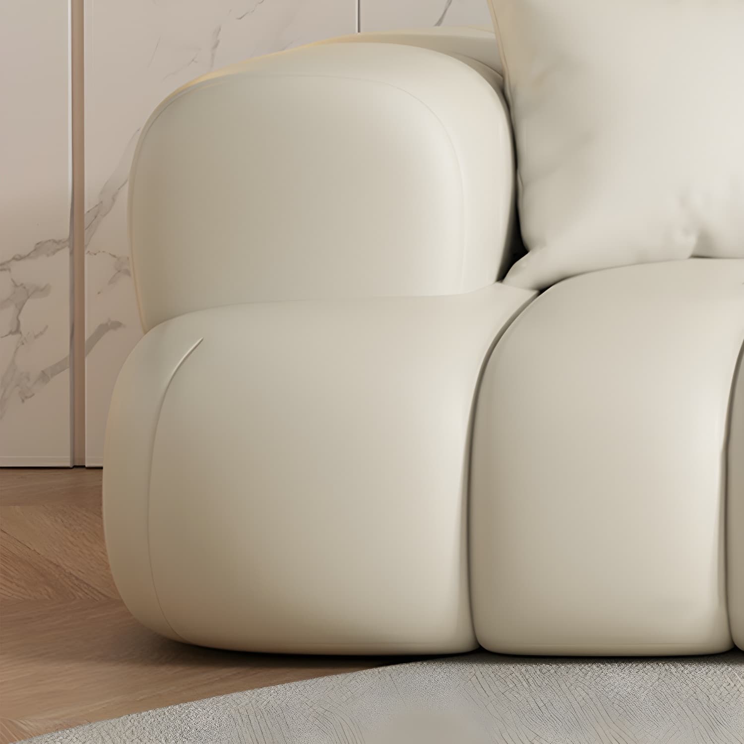 Modern Wood Frame Sofa with Tuxedo Arms and Solid Color Upholstery in Standard Size - image 14